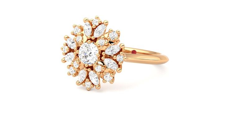 Taylor & Hart Aphrodite Ring Jewellery 360 degree image 25