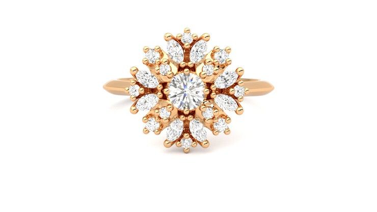 Taylor & Hart Aphrodite Ring Jewellery 360 degree image 29