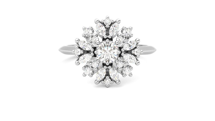 Taylor & Hart Aphrodite Ring Jewellery 360 degree image 0