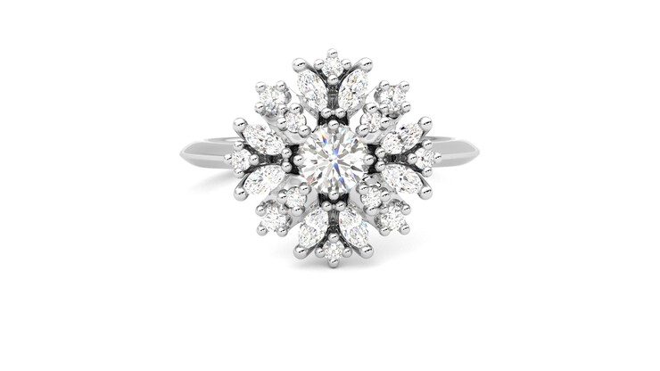 Taylor & Hart Aphrodite Ring Jewellery 360 degree image 1