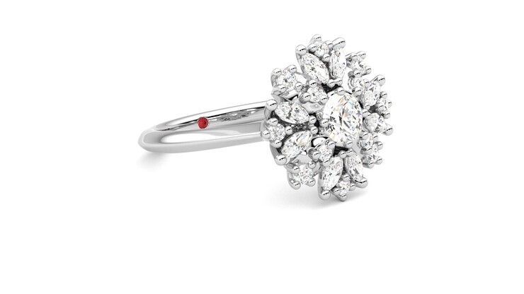 Taylor & Hart Aphrodite Ring Jewellery 360 degree image 6