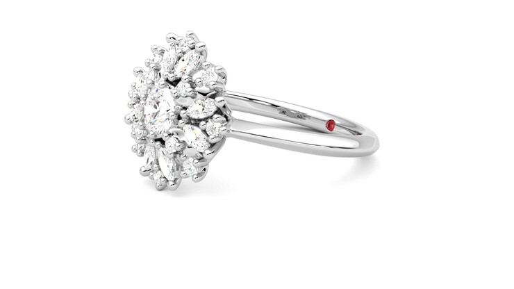 Taylor & Hart Aphrodite Ring Jewellery 360 degree image 23