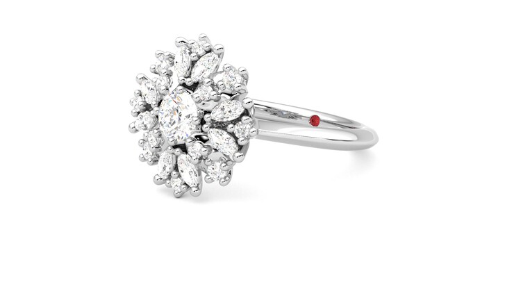 Taylor & Hart Aphrodite Ring Jewellery 360 degree image 24