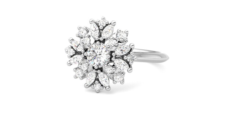 Taylor & Hart Aphrodite Ring Jewellery 360 degree image 26