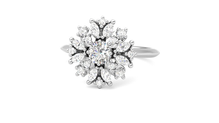 Taylor & Hart Aphrodite Ring Jewellery 360 degree image 27