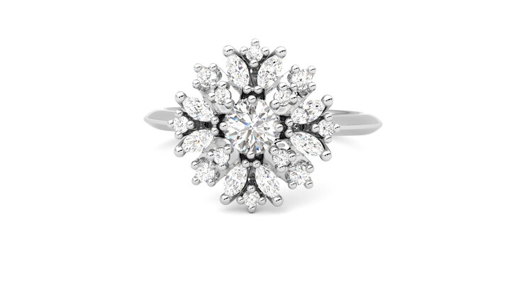 Taylor & Hart Aphrodite Ring Jewellery 360 degree image 28