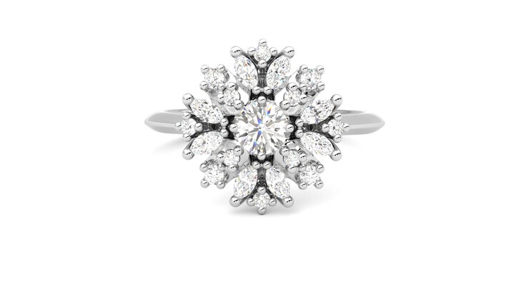 Taylor & Hart Aphrodite Ring Jewellery 360 degree image 29
