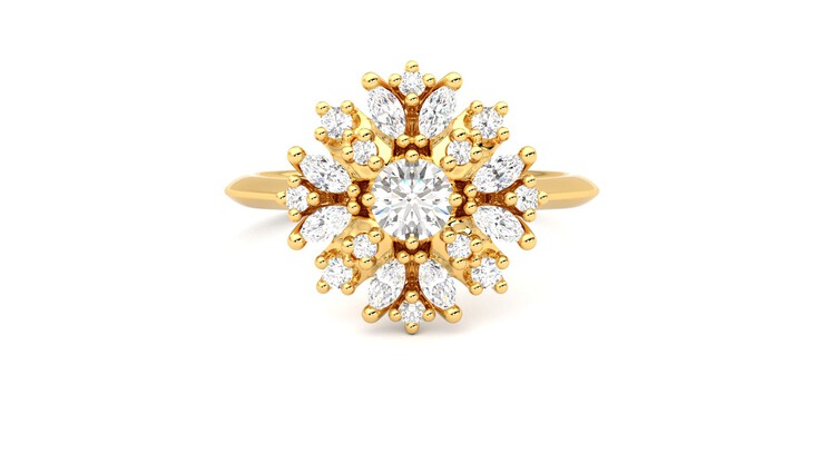 Taylor & Hart Aphrodite Ring Yellow Jewellery_ring 360 detail 01