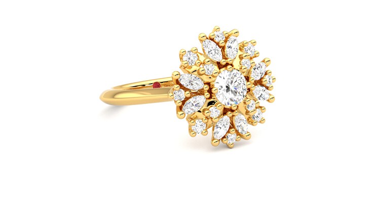 Taylor & Hart Aphrodite Ring Jewellery 360 degree image 5