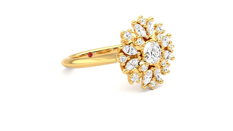 Taylor & Hart Aphrodite Ring Jewellery 360 degree image 6