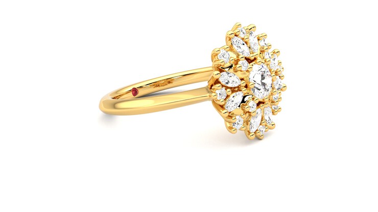 Taylor & Hart Aphrodite Ring Jewellery 360 degree image 7