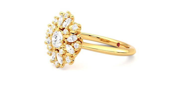 Taylor & Hart Aphrodite Ring Jewellery 360 degree image 23