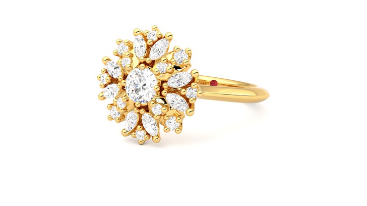 Taylor & Hart Aphrodite Ring Jewellery 360 degree image 25