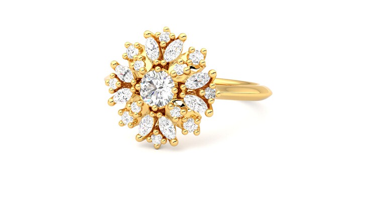 Taylor & Hart Aphrodite Ring Jewellery 360 degree image 26