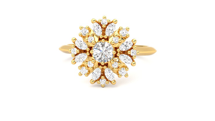 Taylor & Hart Aphrodite Ring Jewellery 360 degree image 28