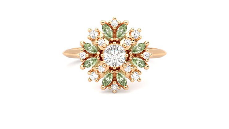 Taylor & Hart Aphrodite Ring Jewellery 360 degree image 0