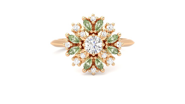 Taylor & Hart Aphrodite Ring Jewellery 360 degree image 1