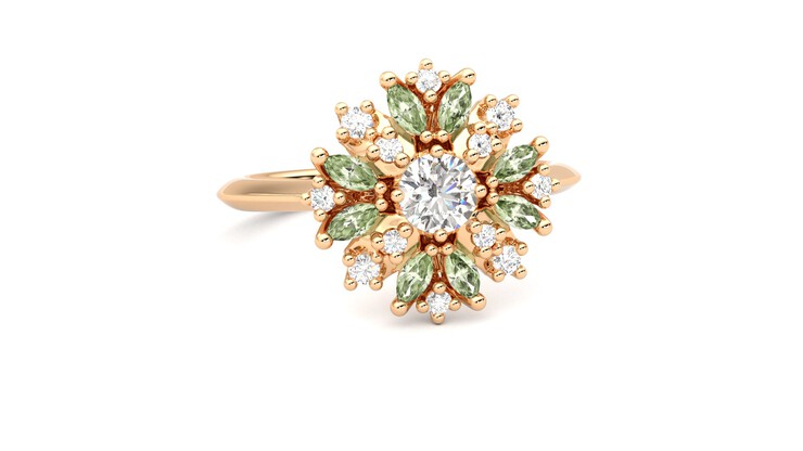 Taylor & Hart Aphrodite Ring Jewellery 360 degree image 3