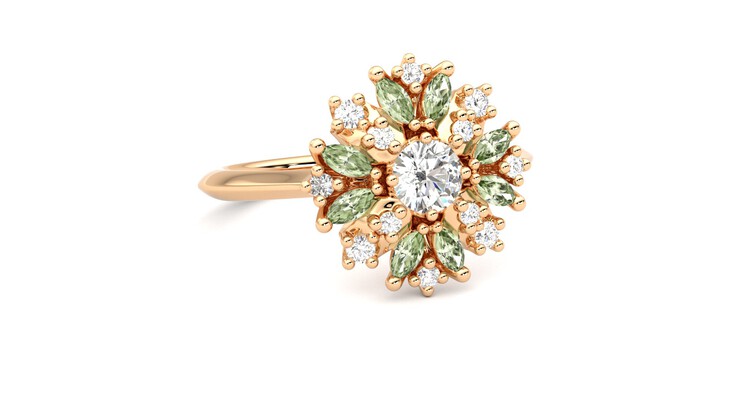 Taylor & Hart Aphrodite Ring Jewellery 360 degree image 4