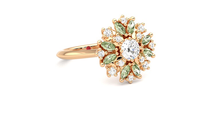 Taylor & Hart Aphrodite Ring Jewellery 360 degree image 5