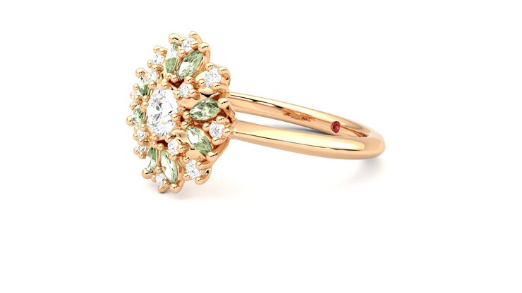 Taylor & Hart Aphrodite Ring Jewellery 360 degree image 23