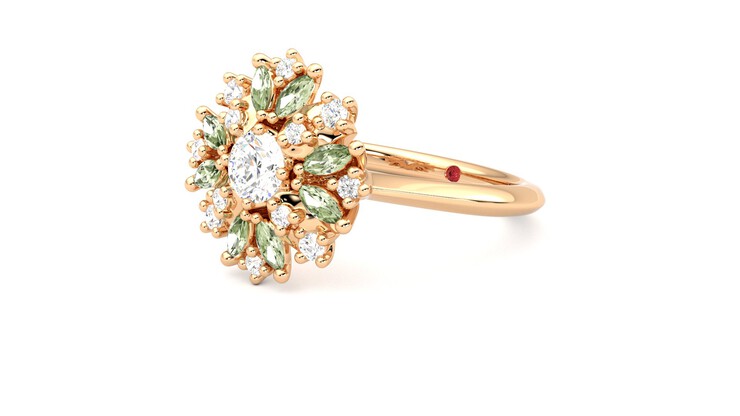 Taylor & Hart Aphrodite Ring Jewellery 360 degree image 24