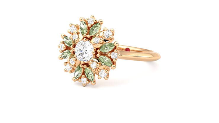 Taylor & Hart Aphrodite Ring Jewellery 360 degree image 25