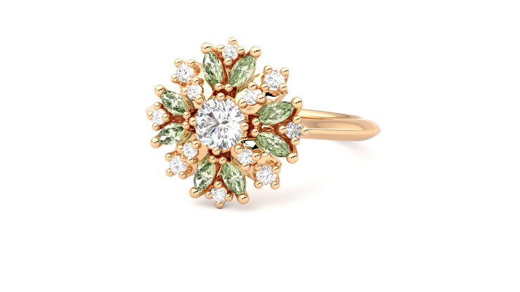 Taylor & Hart Aphrodite Ring Jewellery 360 degree image 26