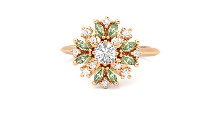 Taylor & Hart Aphrodite Ring Jewellery 360 degree image 28