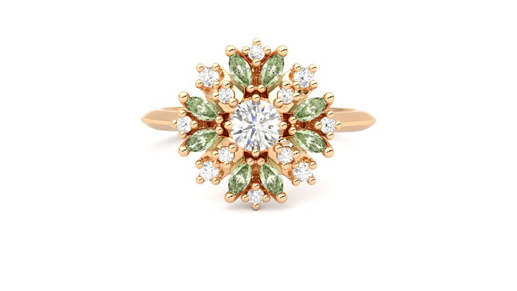 Taylor & Hart Aphrodite Ring Jewellery 360 degree image 29