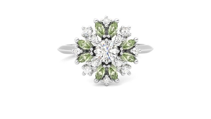 Taylor & Hart Aphrodite Ring Jewellery 360 degree image 1