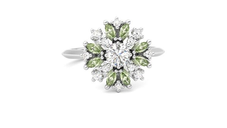 Taylor & Hart Aphrodite Ring Jewellery 360 degree image 2