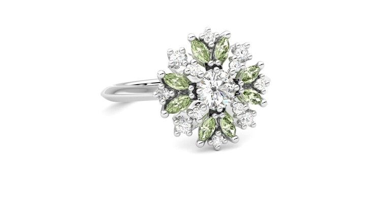 Taylor & Hart Aphrodite Ring Jewellery 360 degree image 4