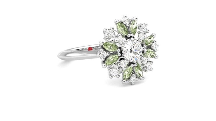 Taylor & Hart Aphrodite Ring Jewellery 360 degree image 5