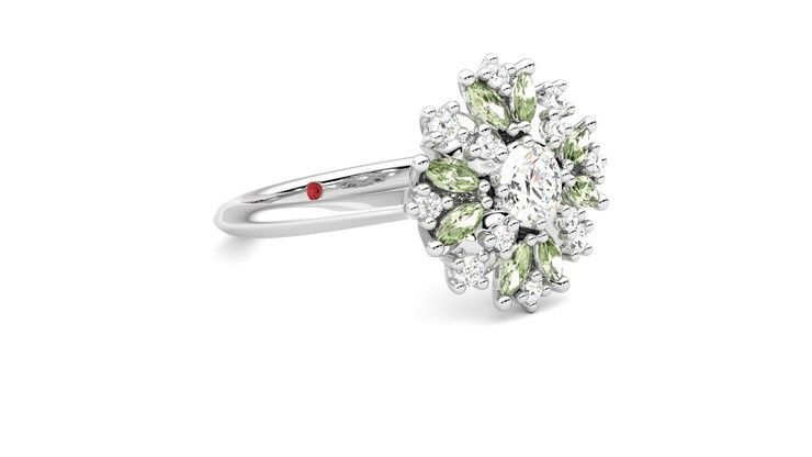 Taylor & Hart Aphrodite Ring Jewellery 360 degree image 6