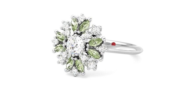 Taylor & Hart Aphrodite Ring Jewellery 360 degree image 25