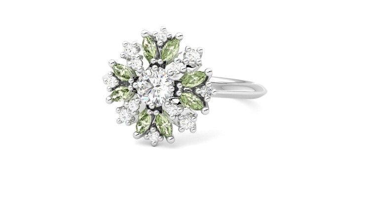 Taylor & Hart Aphrodite Ring Jewellery 360 degree image 26