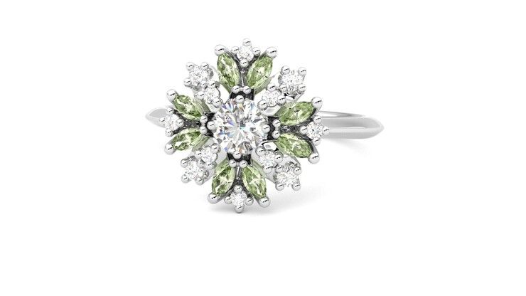 Taylor & Hart Aphrodite Ring Jewellery 360 degree image 27