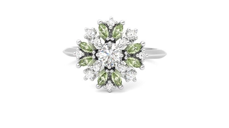 Taylor & Hart Aphrodite Ring Jewellery 360 degree image 28