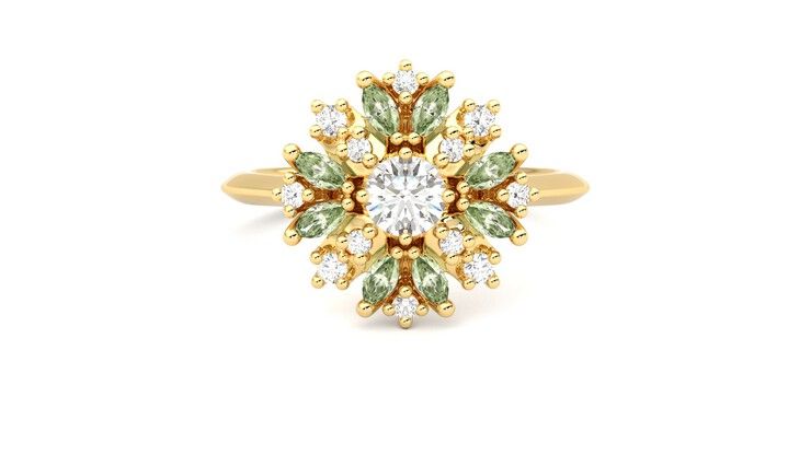 Taylor & Hart Aphrodite Ring Jewellery 360 degree image 0