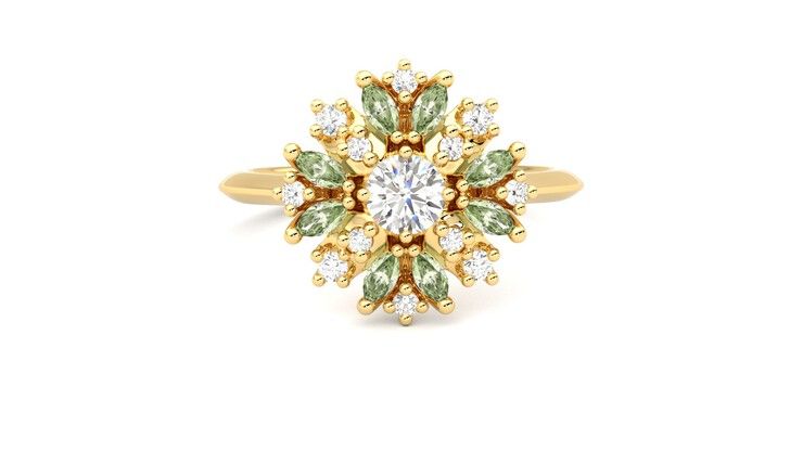 Taylor & Hart Aphrodite Ring Jewellery 360 degree image 1