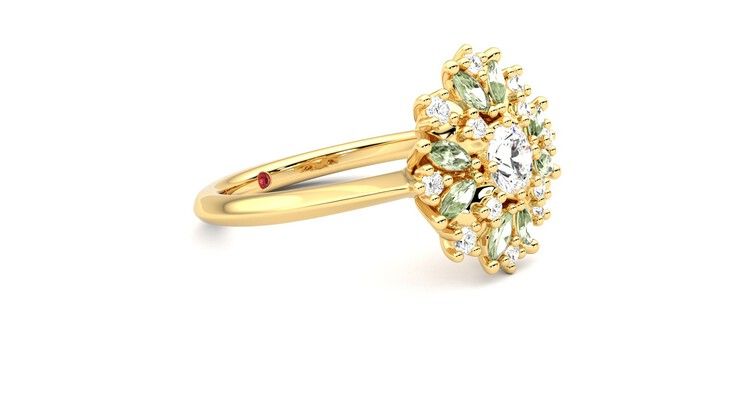 Taylor & Hart Aphrodite Ring Jewellery 360 degree image 7