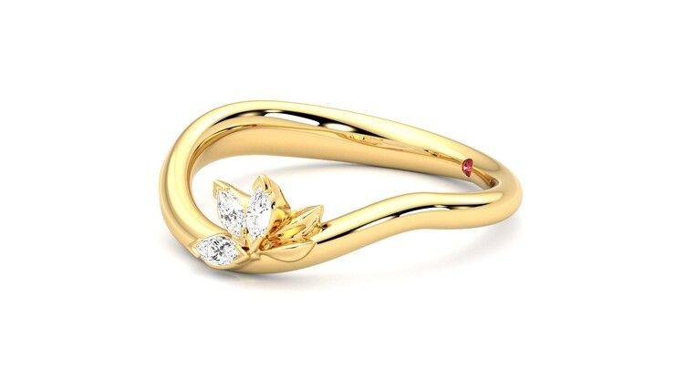 Taylor & Hart Marea Ring Jewellery 360 degree image 22