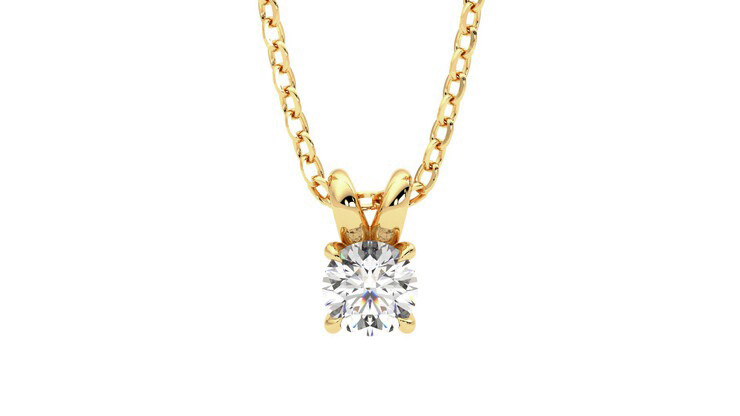 Taylor & Hart Dea 0.25ct Necklace Yellow Necklace 360 detail 01