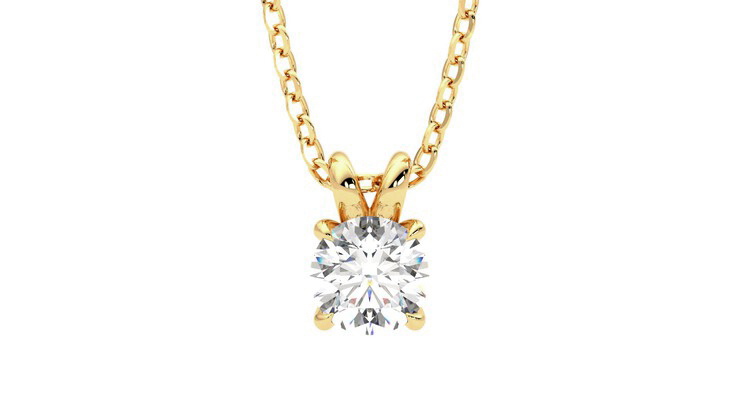 Taylor & Hart Dea 0.50ct Necklace Yellow Necklace 360 detail 01