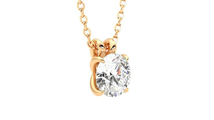 Taylor & Hart Dea 1.00ct Necklace Jewellery 360 degree image 6