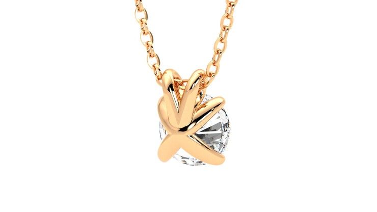 Taylor & Hart Dea 1.00ct Necklace Jewellery 360 degree image 14