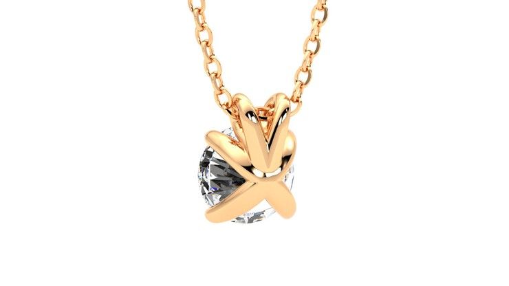 Taylor & Hart Dea 1.00ct Necklace Jewellery 360 degree image 16