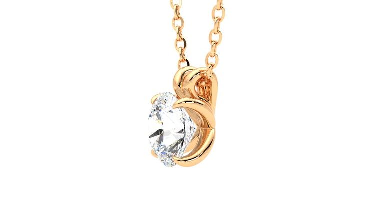 Taylor & Hart Dea 1.00ct Necklace Jewellery 360 degree image 22