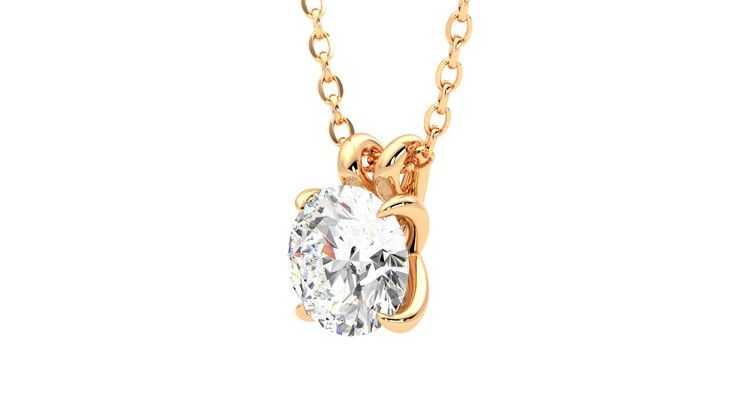 Taylor & Hart Dea 1.00ct Necklace Jewellery 360 degree image 24